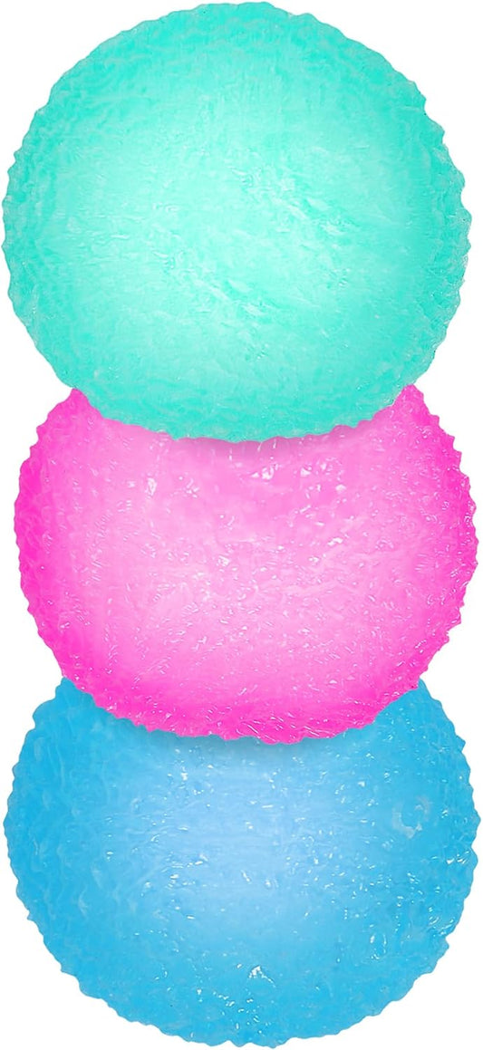 Set of 3 Textured Stress Relief Balls - Silky Fidget Toys for Anxiety Management | Soft Squeeze Sensory Balls for Kids and Adults - 1.85 Inches