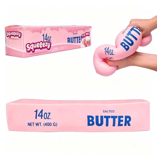 Jumbo Butter Squish Toys, 14 Oz Pink Taba Squish Toys, Stress Balls, Gifts