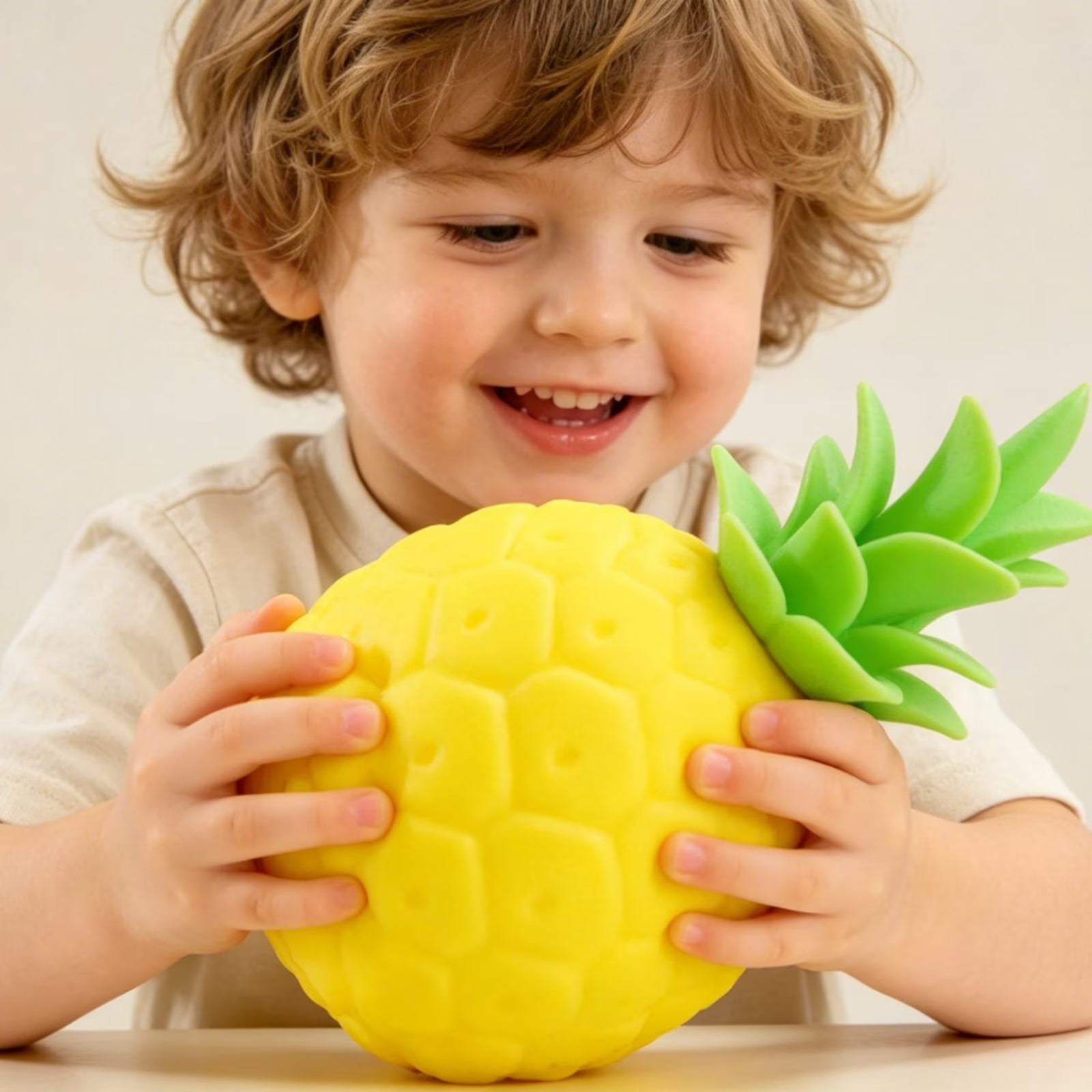 Jumbo Pineapple Squish Toys, 6.5" Fruit Taba Squish Toys, Stress Balls, Gifts