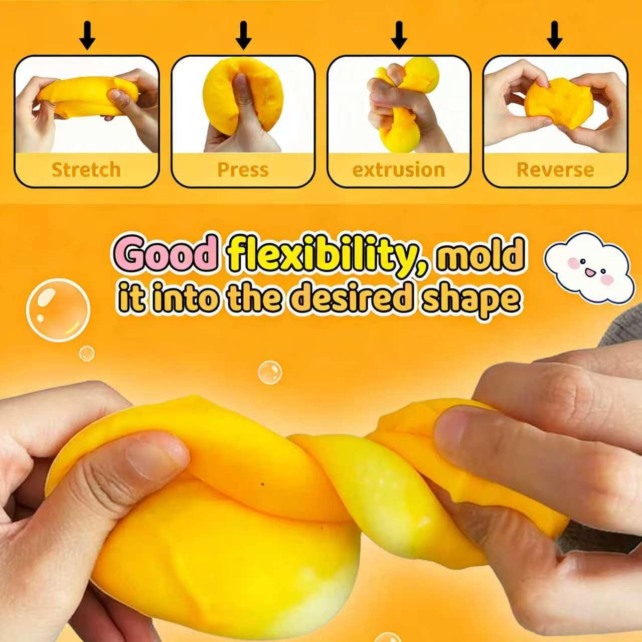 Yellow Cheeses Squeeze Toy, Easter Basket Stuffers for Kids Teens, Soft Simulation Food Squeeze Toy, Cute Desk Decor, Birthday Gift for Girls Boys, Office Classroom Fidget Pack