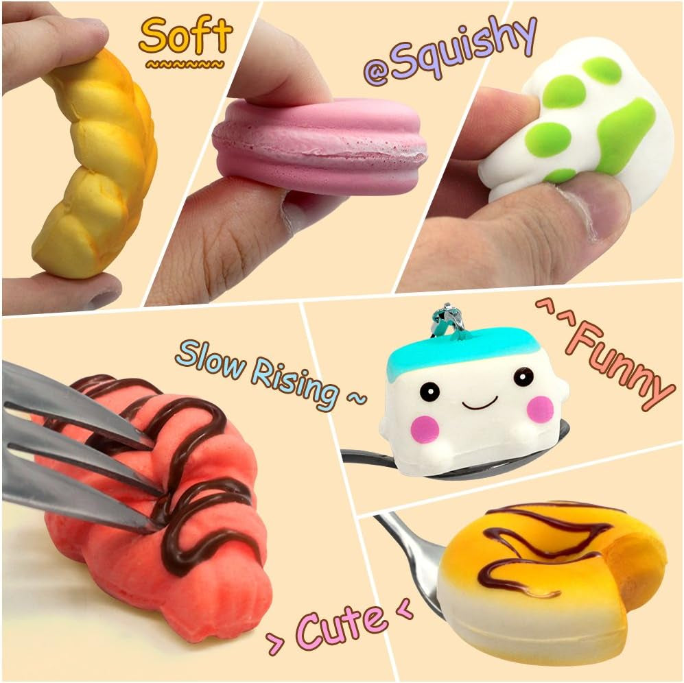30-Piece Assorted Foam Squishies - Slow Rising Sensory Stress Ball Toys for Kids and Adults, Ideal for Party Favors, Stocking Stuffers, Birthday Celebrations, Piñatas, Easter Baskets, and Christmas Gifts
