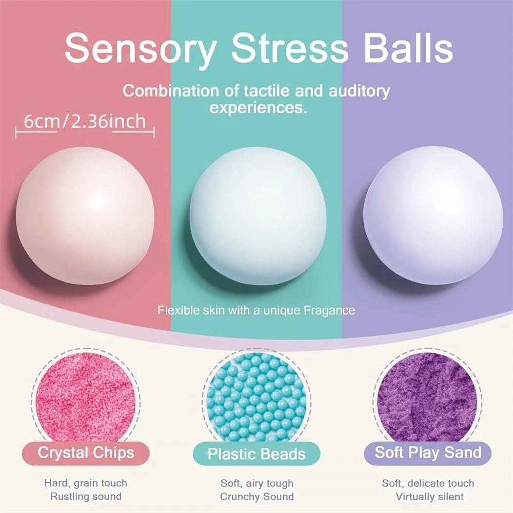 Shapeable Vacuum Sand Ball - Grape Smoothie Stress Relief Squeeze Fidget Toy for Kids and Adults