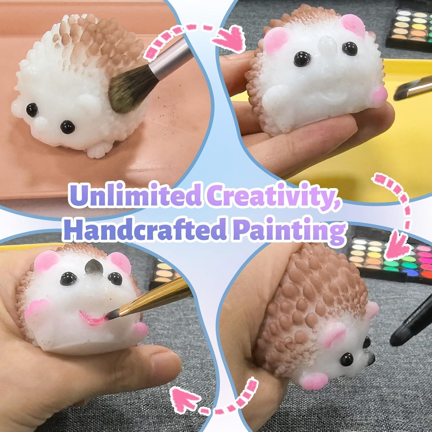 DIY Taba Squishy Kit with Animal Molds - Complete Squishy Making Set with 1:1 AB Liquid Silicone Gel (14Oz) for Custom Creations and Gifting