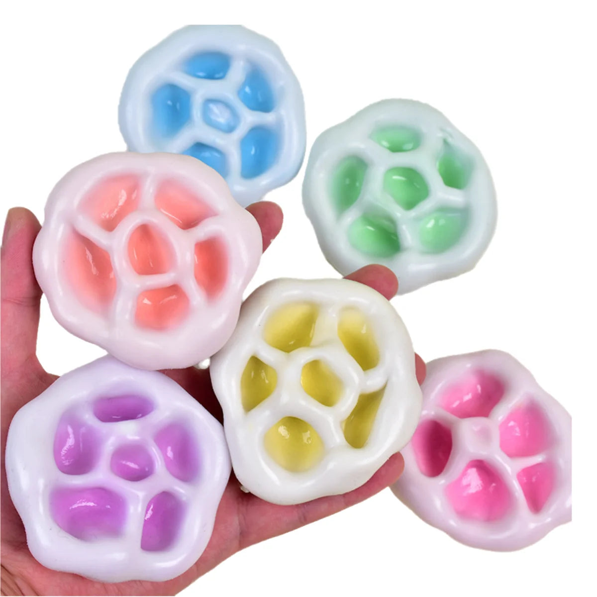 Shapeable Vacuum Sand Ball - Grape Stress Relief Squeezing Toy for Desktop Use, Ideal Birthday Gift