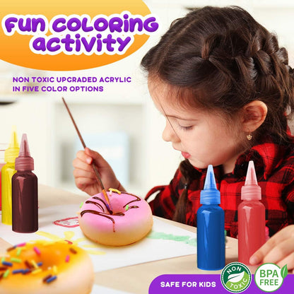 DIY Squishy Painting Kit - Sensory Stress Relief Toys for Children Ages 4-10, Featuring Unicorns, Ice Cream, Cakes, and Donuts