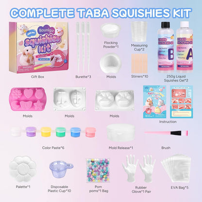 Taba Squishy Making Kit - 18oz 1:1 AB Ratio Epoxy Resin with Silicone Molds for Hamster, Pig, Rabbit, and Cat Paws