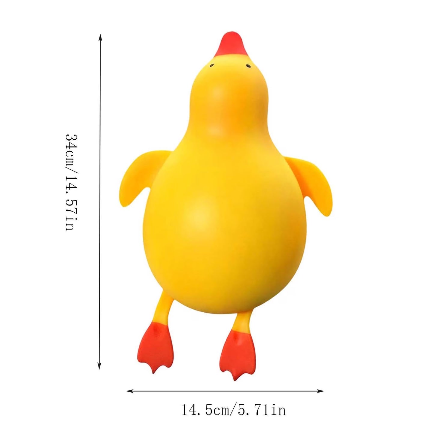 Jumbo Duck Squish Toys, 15" Yellow Taba Squish Toys, Stress Balls, Gifts