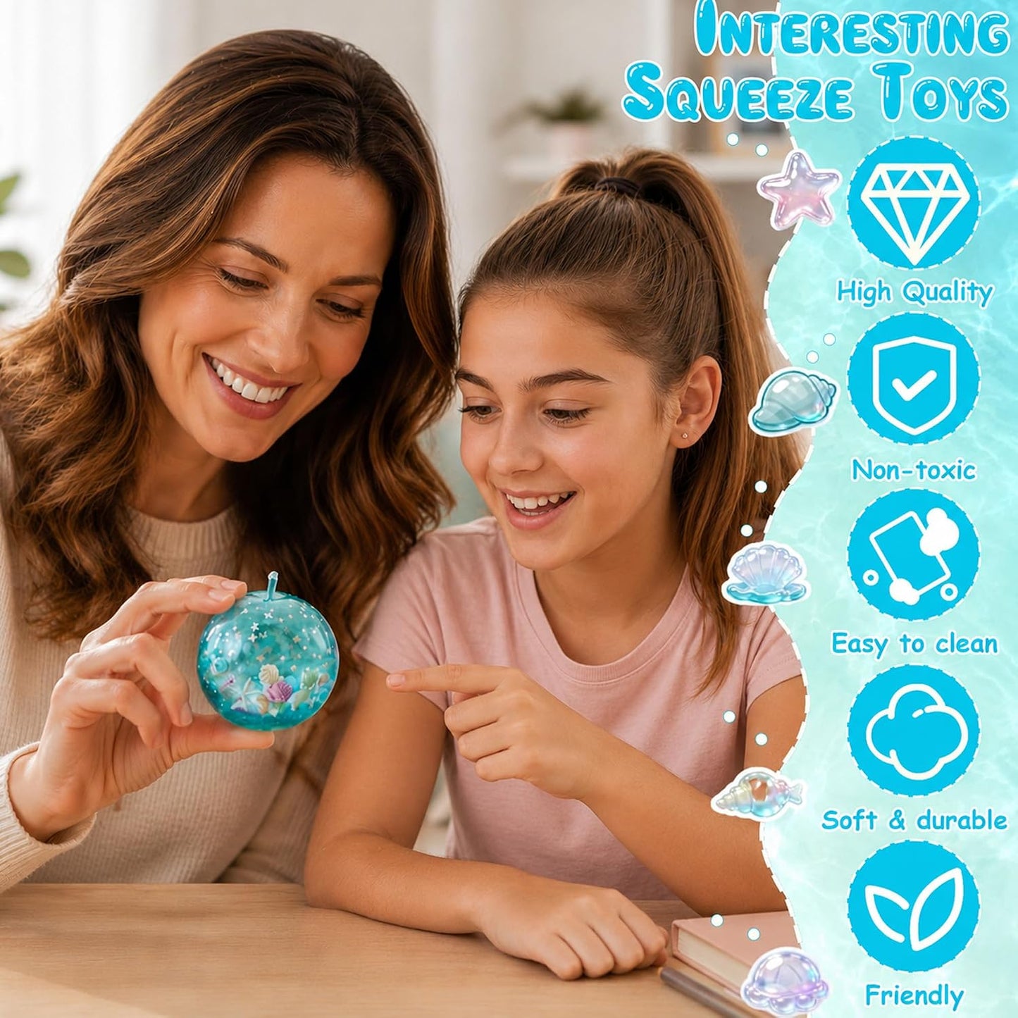 Apple Squishy,Fruit Squeeze Toy,Sensory Stress Relief Toy | 2.4In TPR Material,Slow Rise Squishy for Adults,Stress Toy for Birthday Gifts Party Favors Classroom Prizes
