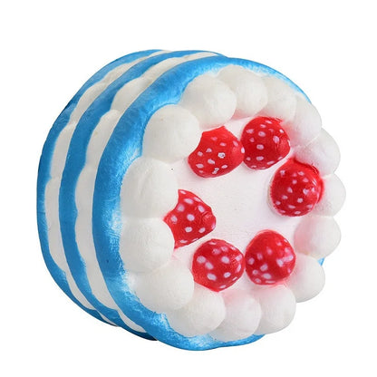 Jumbo Strawberry Cake Squishy - PU Slow Rising Stress Relief Toy for Kids