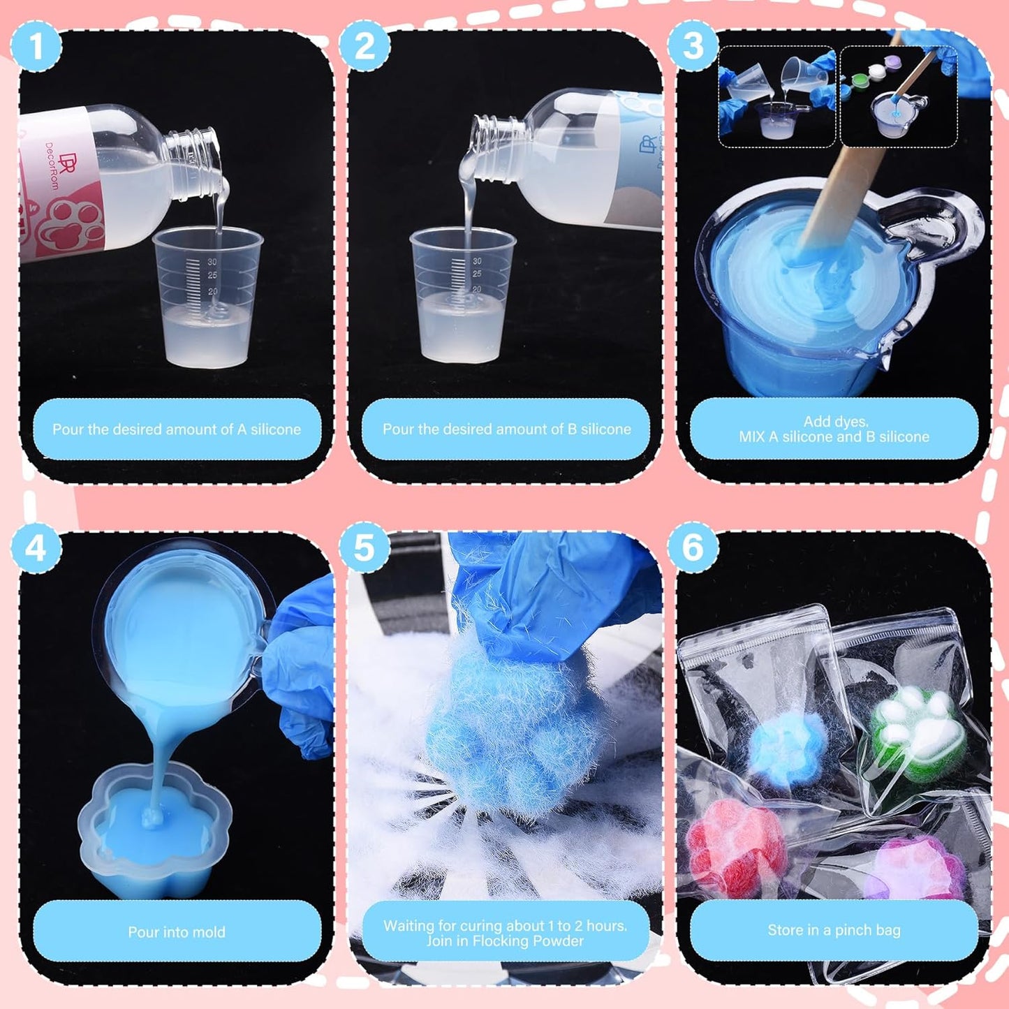 Gel for Taba Squishy Kit, 36Oz Liquid Silicone Super Soft Fast Cure for Squishy Maker, All-In-One Squishy Making Rubber for Cat Paw Casting & Hamster Molding, Stress Relief Decompression Craft