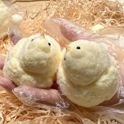Kawaii Mini Chicken Silicone Stress Relief Toy - Soft Squeeze Fidget Hamster for Teens and Kids