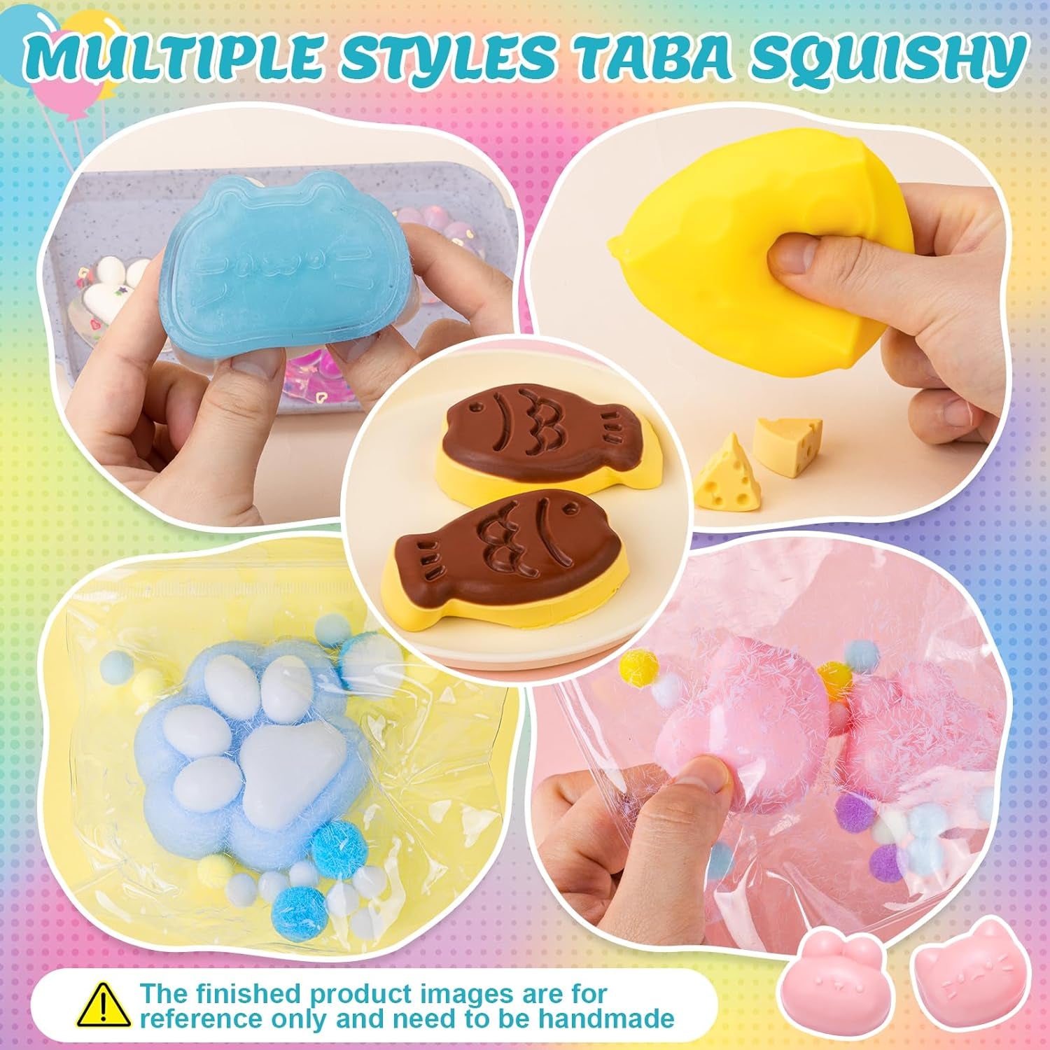 Taba Squishy Making Kit, DIY Taba Squishy Kit,18Oz Squishy 7 Molds Silicone | DIY Making Kits Liquid Silicone 1:1 AB Ratio Epoxy Resin Mix for Squishy,Stress Relief Taba Squishies,Gifts for Any Occasion