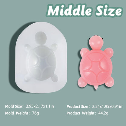 Turtle Silicone Mold Kit - Three Sizes for Creating Turtle Squishies (Large, Medium, Small)