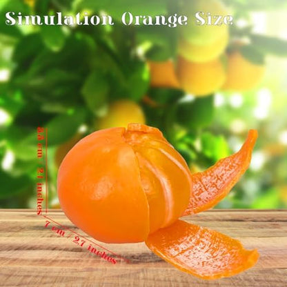 Tangerine Scented Stress Relief Squishies - Soft Simulation Orange Fruit Squeeze Toy for Kids and Adults, Ideal Novelty Gift for Birthdays