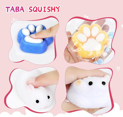 DIY Taba Squishy Kit - 18oz Rubber Squishy Creation Set with Instructions for Making Your Own Taba Squid Using Silicone Molds, Soft Stress Relief Squeeze Toy, Perfect for Stress Relief and Entertainment Gifts