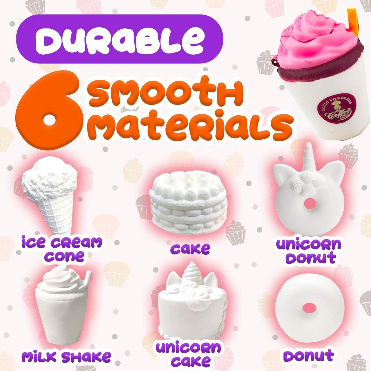 DIY Squishy Painting Kit - Sensory Stress Relief Toys for Children Ages 4-10, Featuring Unicorns, Ice Cream, Cakes, and Donuts