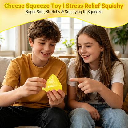 Coconut Oil Squishy, Cheese Squishy, Shapeable Stress Relief Toys | No Rebound, Fidget Squeeze Anxiety Relief, Cute Desk Decor, Party Favors, Birthday & Holiday Gifts, Adult Office Toys