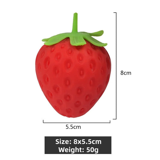 Dragon Fruit, Peach, Orange, Durian, Mango, Banana, and Strawberry Soft Squeeze Stress Relief Fidget Toy for Office and Home